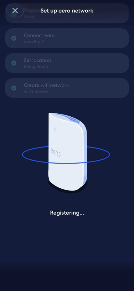 Demo app: registering the eero Pro 7